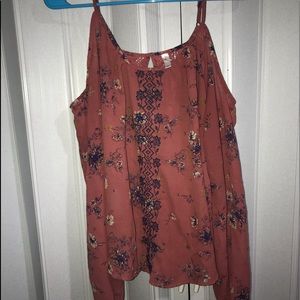 Cold Shoulder Floral Top